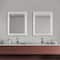 Head West Micro Square Tiled White & Chrome Beveled 27.5" x 33.5" Framed Accent Vanity Mirror
